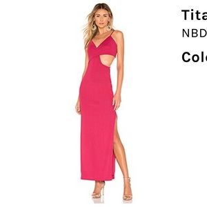 Nbd Titan pink long dress